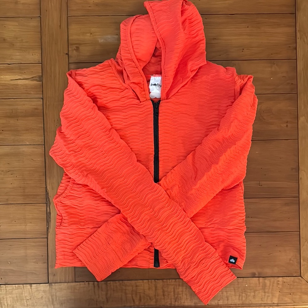 Booty by brabants Orange Textured Hoodie